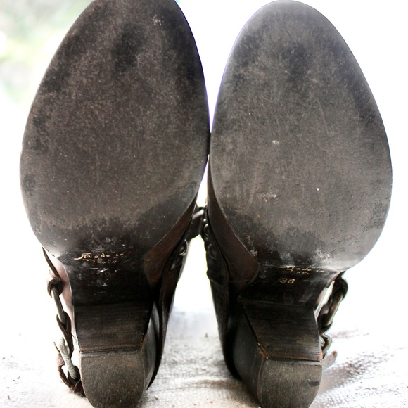 Browns Chocolate Heeled Ankle Boots - Picture 7 of 7